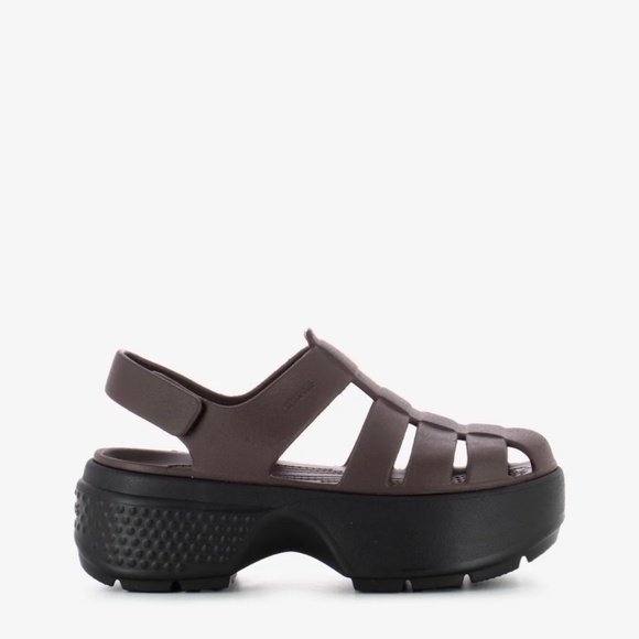 CROCS Stomp Fisherman Sandal Platform in Mocha Unisex Size Women's 10 / Men's 8 - Picture 1 of 13